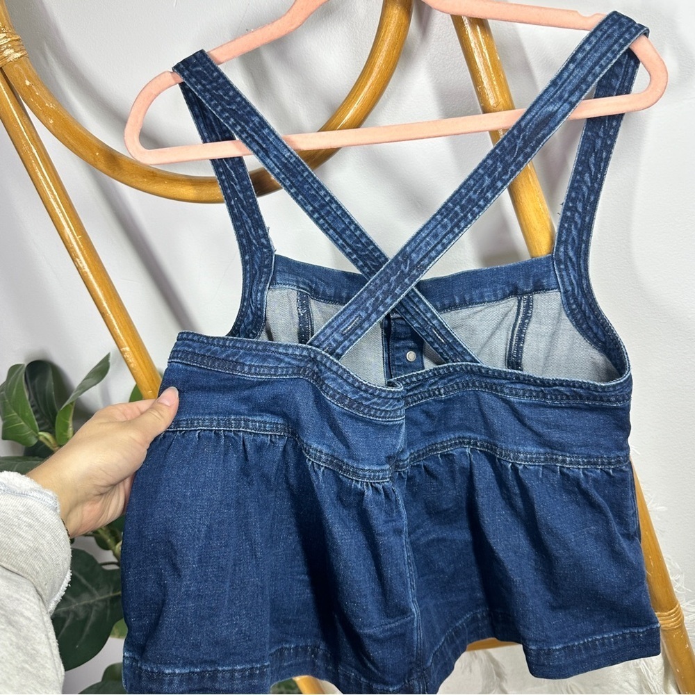 American Eagle Sleeveless Denim Babydoll Top sz L - Picture 5 of 6